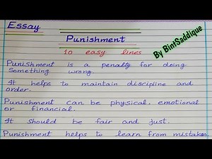 Punishment Essay | 10 Lines Essay On Punishment |Easy Essay In English Punishment |