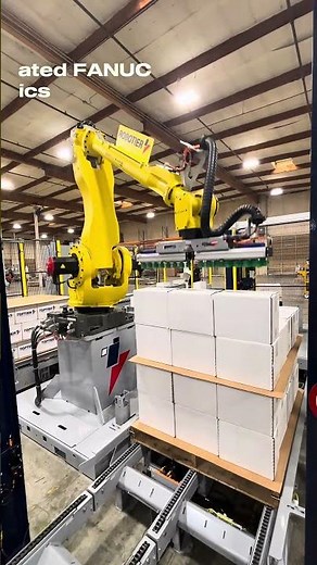 Robotier handling two production lines simultaneously.