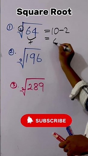Square Root Simple Method 😎#maths #shorts