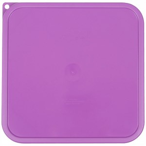 Cambro CamSquares® 12, 18, and 22 Qt. Purple Allergen-Free Square Polypropylene Food Storage Container Lid