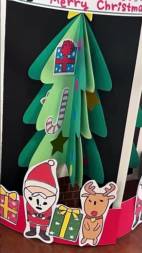 デイサービス工作「おおきなクリスマスツリー」