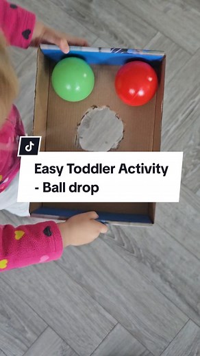 Simple Toddler Ball Drop Activity