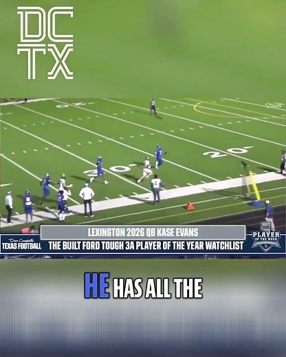 Kase Evans: The Built Ford Tough 3A Player of the Year Watchlist #dctx #texasfootball #shorts #yt