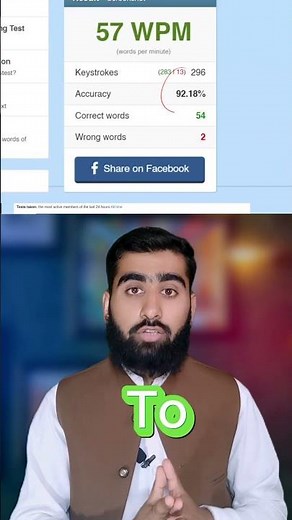 10fasterfinger typing Test typing speed 57 wpm #typingtest