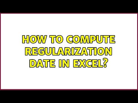How to compute regularization date in excel?