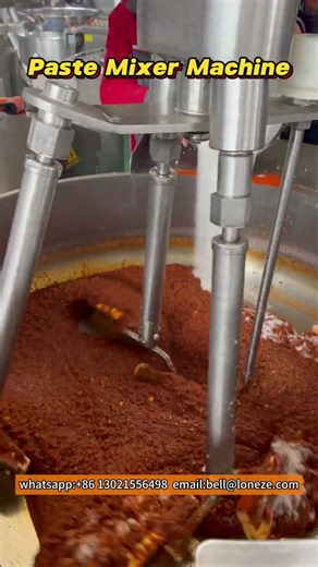 Multi Scraper Chili Paste Large Cooking Pan with Stirring Machine #cookingmixer #machine#chilisauce