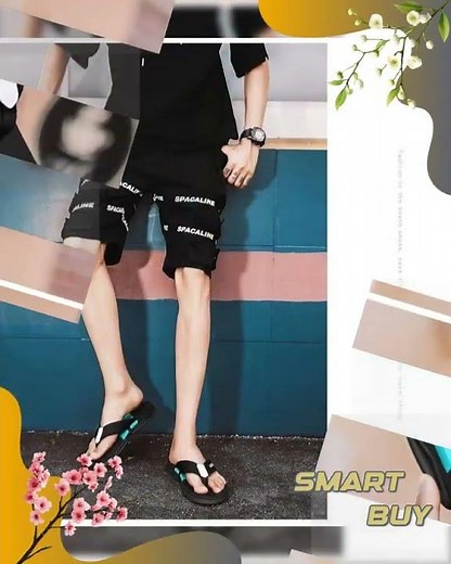 Men's Flip Flops: 4 Colors, EVA-PVC Blend, Comfort & Style for Summer Beach & Daily Wear(Black-gr...