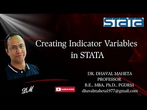 6. Creating Indicator Variables in STATA || Dr. Dhaval Maheta