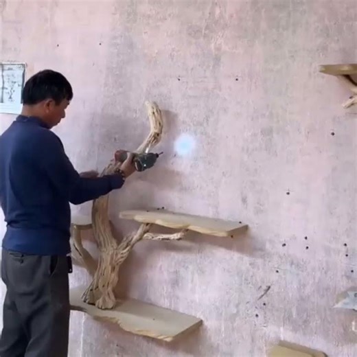 How to Make a Tree Branch Wall Floating Shelf