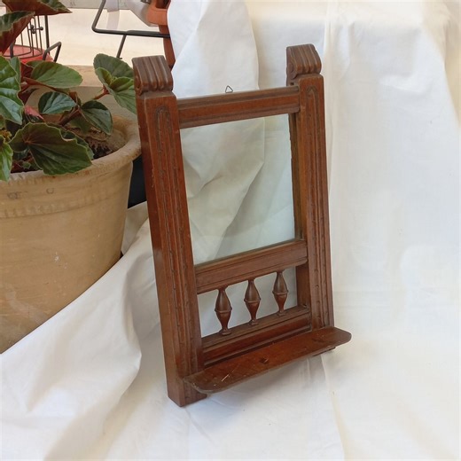 Very Old Ancient Wooden Shelf Old Wooden Altar With Shelf Wooden Frame With Glass Very Worn Handmade Large Shelf in Solid Wood Handmade - Etsy