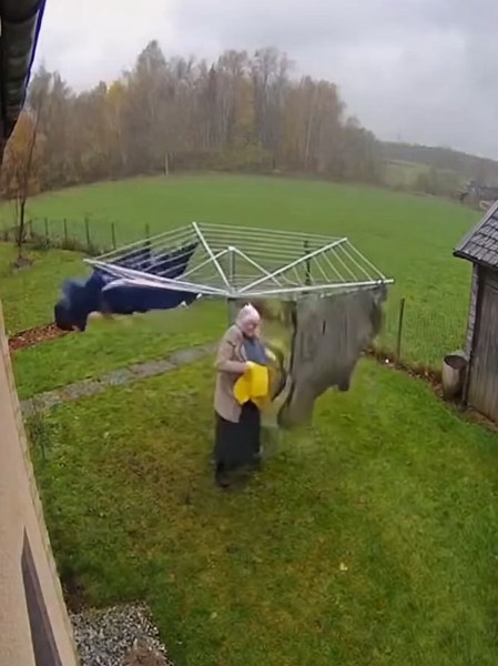 WTF. Grandma flew off towards the forest. #dc #viral #fyp #ai #grandma