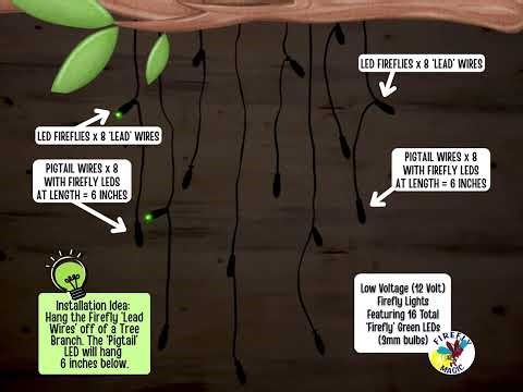 NEW - Firefly Magic® Low Voltage 16 Green 3mm LED Firefly Lights