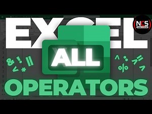 MS EXCEL Operators COMPLETE Course