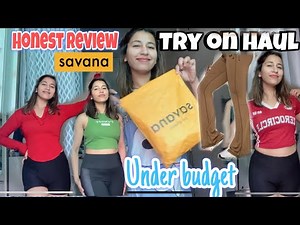 Savana gym wear haul | savana try on haul video | savana haul | gym outfit, top & bottoms | savana