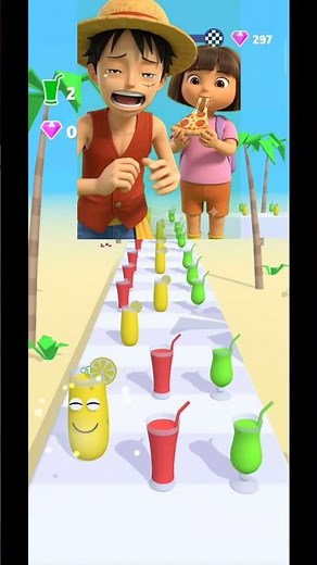 Juice runner Dora pizza eating running. #shorts