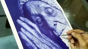5.3K views · 76 reactions | ballpoint pen drawing by Mostafa Khodeir Art | Sky-Rye Design | Facebook