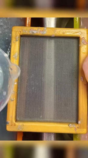 1.5M views · 10K reactions | This paper has a traders joe bag in it. #SmallBusiness #handmade #handmadepaper #watercolorpaper #papermaking #papermakingasmr #Danny | Handymade | Facebook