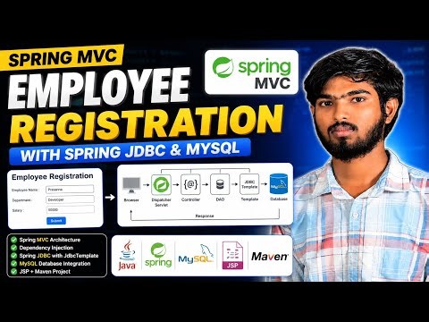 Spring MVC Employee Registration Project | Spring JDBC + MySQL + JSP + Maven | Java Project