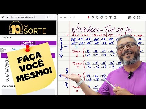 AS MELHORES 20 DEZENAS da LOTOFÁCIL em APENAS 4 JOGOS