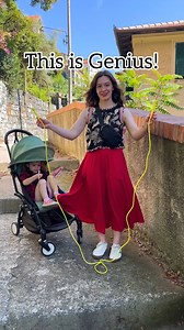 💁‍♀️ Save your back and use a jump rope to help carry strollers up and down stairs! #traveltips #toddler #baby #familyvacation #stroller | Jeff & Lauren