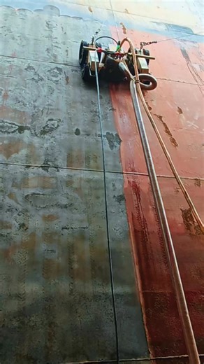 38K views · 473 reactions | UHP hydroblasting steel surface preparation robot - WallHiker W-2025!!!!! ✅remote control✅permanent magnetic adsorption✅ultra high pressure water blasting up to 3000bar✅remove rust & paint off the surface✅vacuum reclaimer for waste waterFor large steel surface like ship hull, storage tank #hydroblasting #shiprepair #shipyard #robotics | AKA Robotics | Facebook