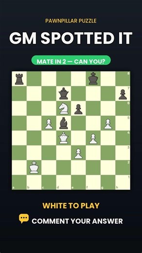 Your Rating vs. The Mate in 2 GMs Spot Instantly ♟️ #chess #challenge #tactics