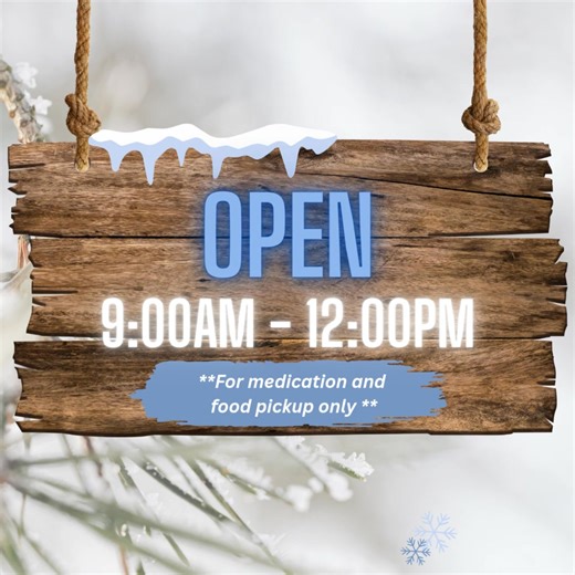 📅 Today’s Hours: We’re open 9:00 AM – 12:00 PM for medication and food pickup only. We hope everyone is enjoying the holiday season! ❄️🐾 If you have an emergency and need veterinary care, please CALL AHEAD to: Emergency Veterinary Hospital in Brampton at 905-495-9907 or Mississauga Oakville Veterinary Emergency Hospital at 905-829-9444 . . #Mountainviewanimalhospital #Petcare #GeorgetownON | Mountainview Animal Hospital