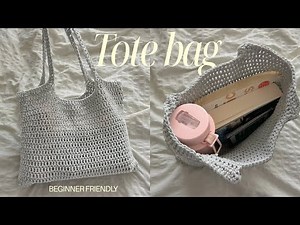 Simple crochet tote bag tutorial
