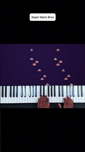 Super Mario Bros Both Hands #pianosoin #pianotutorial theme
