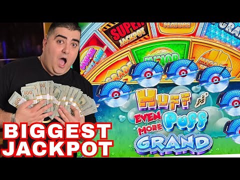 WORLD’S BIGGEST JACKPOT on NEW Huff N’ Even More Puff GRAND Slot