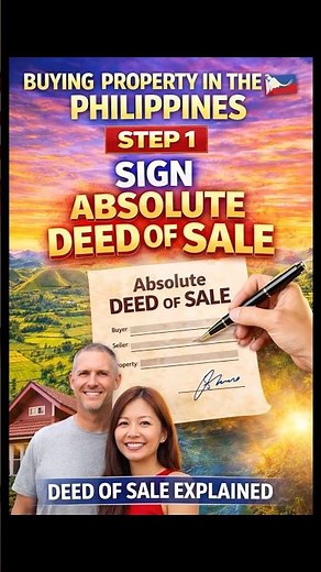 🇵🇭 STEP 1 of buying property in the Philippines: Sign the Absolute Deed of Sale
