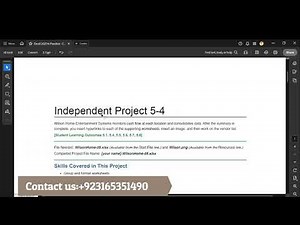 Excel 2021 In Practice | Chapter 5 Independent Project 5-4 | Step by Step Full Tutorial| SIMnet Help