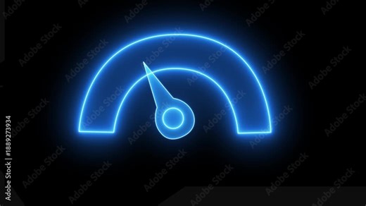 Digital symbols at the blue speedometer. Car mileage, measuring kilometers..Energy meter icon