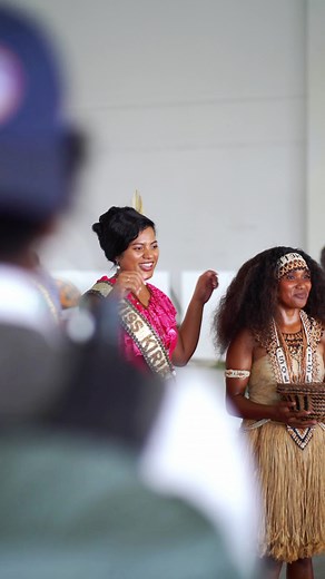 Miss PNG and Kiribati Dance to Local Jaro Song