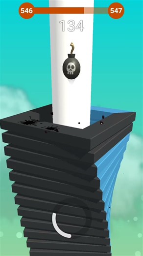 Stack ball highest score max lvl547 gameplay #stackball #viral​ ​#shorts #gaming