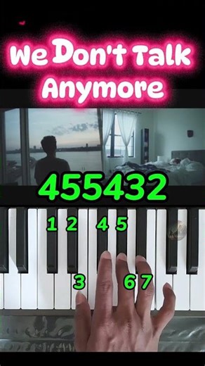 We Don't Talk Anymore Easy Piano Tutorial #shorts #pianotutorial #song