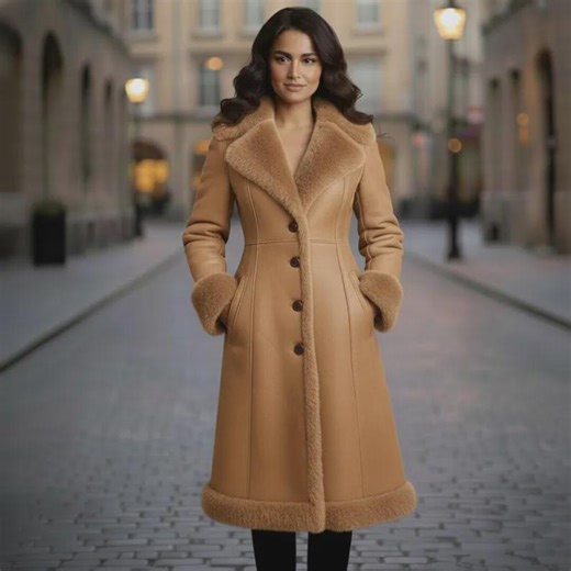 Full Length Fox Fur Overcoat, Wide Collar, Winter Coat - Etsy