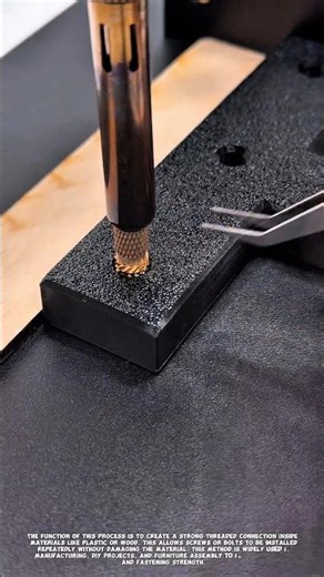 Installing Threaded Inserts Using Heat Tool for Strong and Precise Fixing.