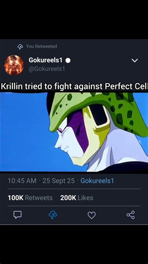 78K views · 1.1K reactions | Krillin tried to fight against Perfect Cell | Gokureels1 | Facebook