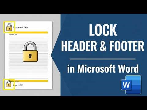How to lock header and footer in word || BACK-SPACE