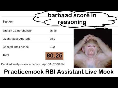 Practicemock RBI Assistant Live Mock -2 April || Attempting Live ✍️ ||