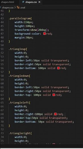 Create Different Types Of Shapes Using HTML and CSS|| Code With Hari || #coding #frontendcourse