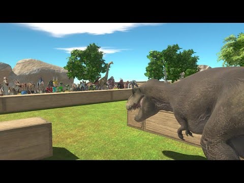 Escape From Giant Trex - Animal Revolt Battle Simulator
