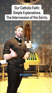 Why do Catholics ask the saints for intercession? Not because we think God is far away—but because the saints are close to Him. United with Christ, alive in heaven, they continue to pray for the Church on earth. One family. One prayer. One God. Thanks Again to Kevin and Andy for this one | Down & Connor - Vocations