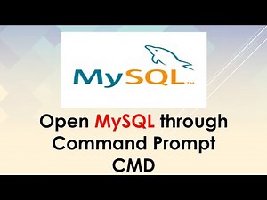 Open MySQL through Command Prompt CMD
