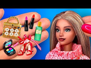 12 DIY steps to TRANSFORM BARBIE, MINI BRANDS FASHION + DIY clothes for a DOLL