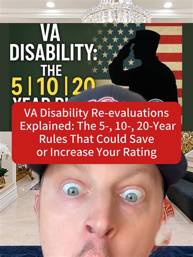 VA Disability Re-evaluations Explained: The 5-, 10-, 20-Year Rules That Could Save or Increase Your Rating #VADisability #VARating #VAReevaluation #VeteransBenefits #PolicyUpdate