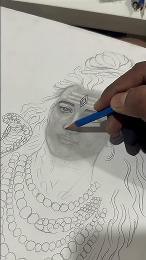Shiva Nose Drawing | Mahadev Nose Sketch Tutorial | Lord Shiva Pencil Art