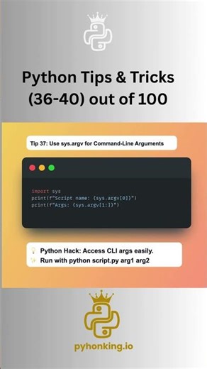 Python tips and tricks 36-40