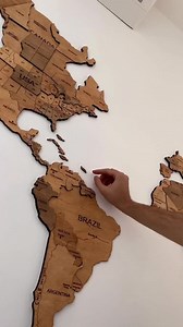 3D World Map for Wall, Travel Decor Wall Art, Light Wood World Map Push Pins, Housewarming Home Gift for Mom, Christmas Gift for Women - Etsy